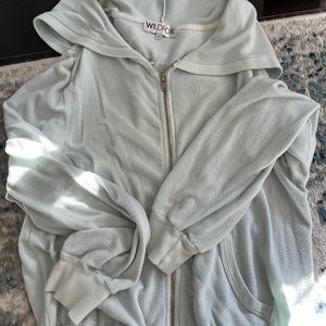 Wildfox baby blue zip up